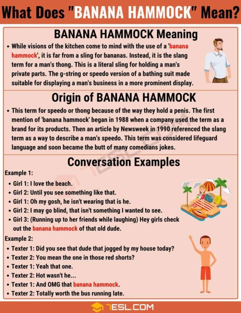 What Is A Banana Hammock Slang